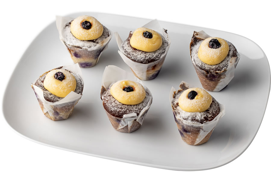 Blueberry Lemon Mini Muffin cut