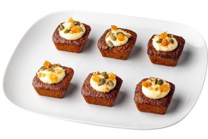 Spiced Carrot Walnut Mini cut